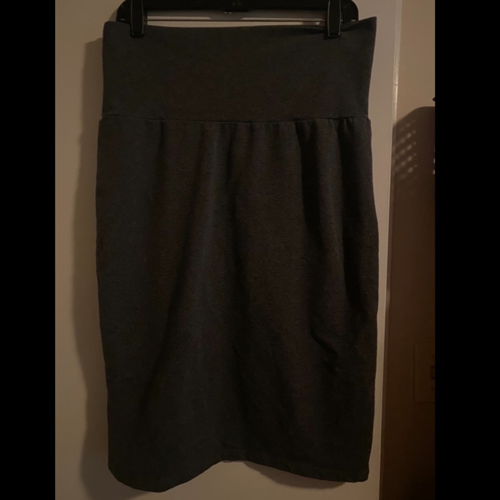 Gray Pencil Skirt